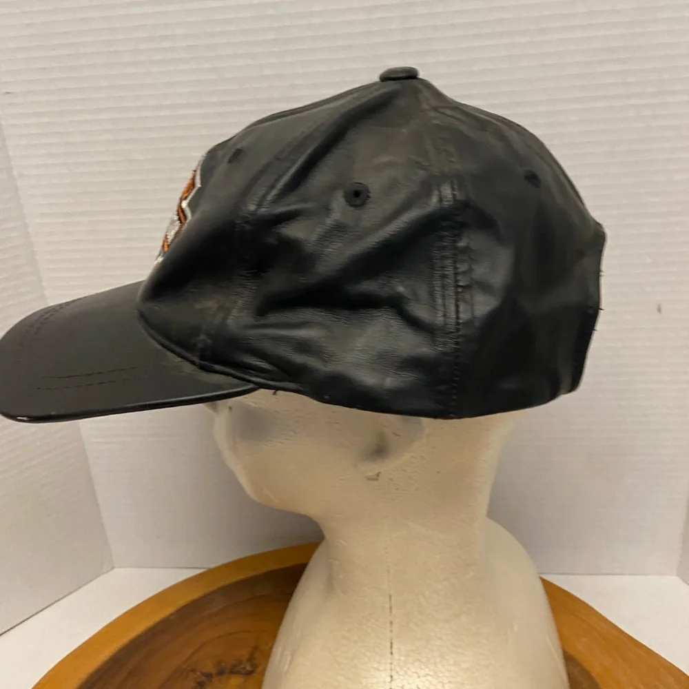 Harley Davidson Vintage Leather Patch Cap Unisex OSFA
